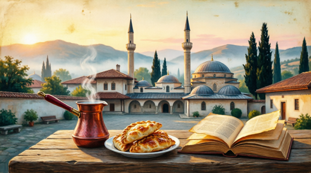 Кухня: чебуреки, дымлама, кофе