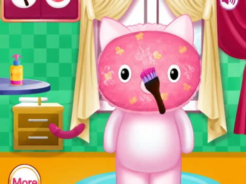 Игра Стильный макияж Китти