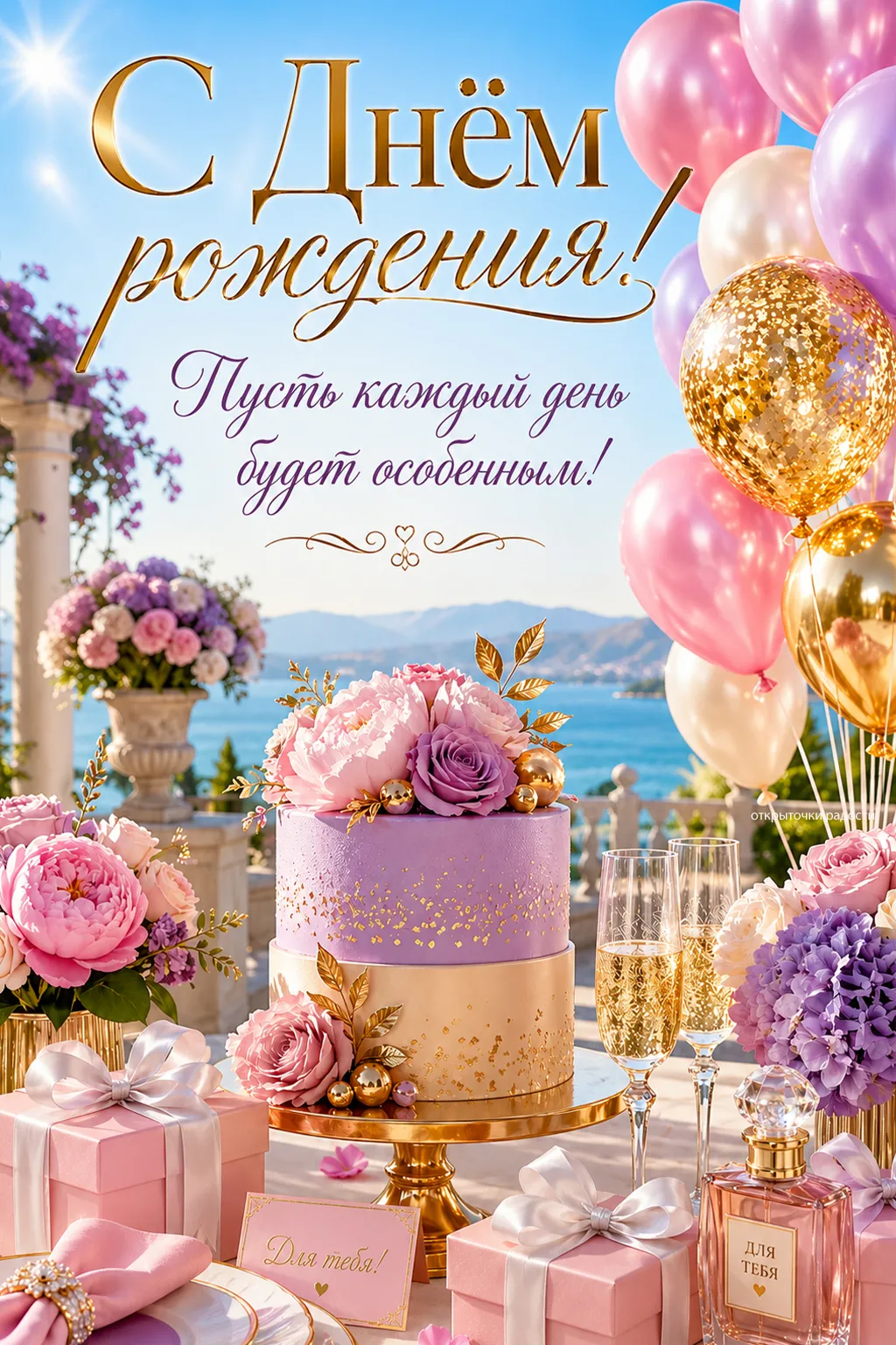Открытка «С днём рождения»
