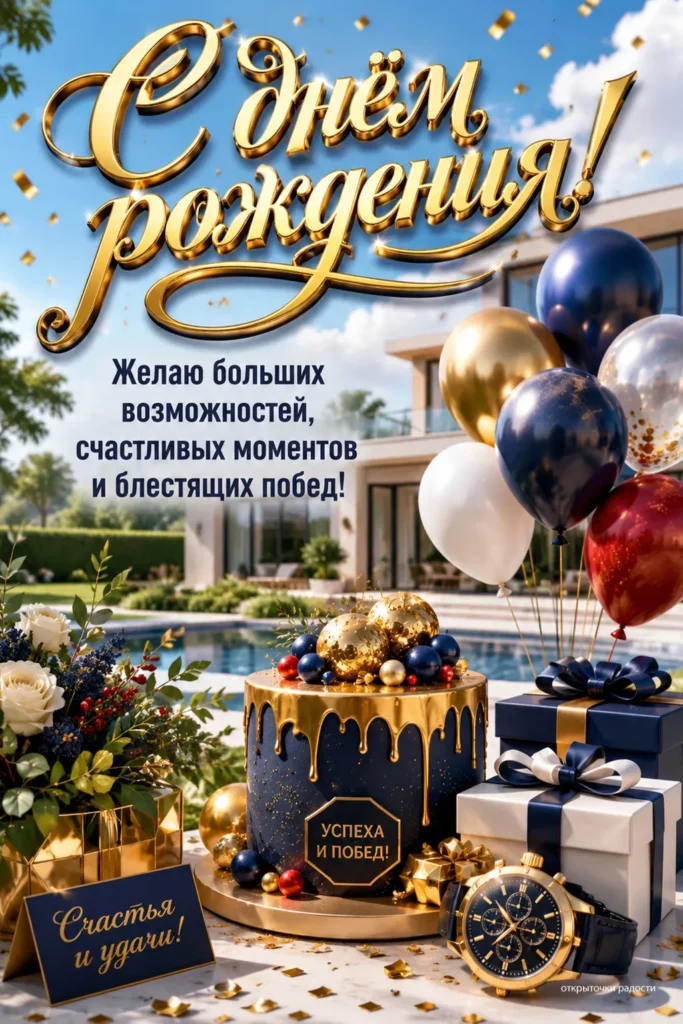 Открытка «Поздравление для мужчины»