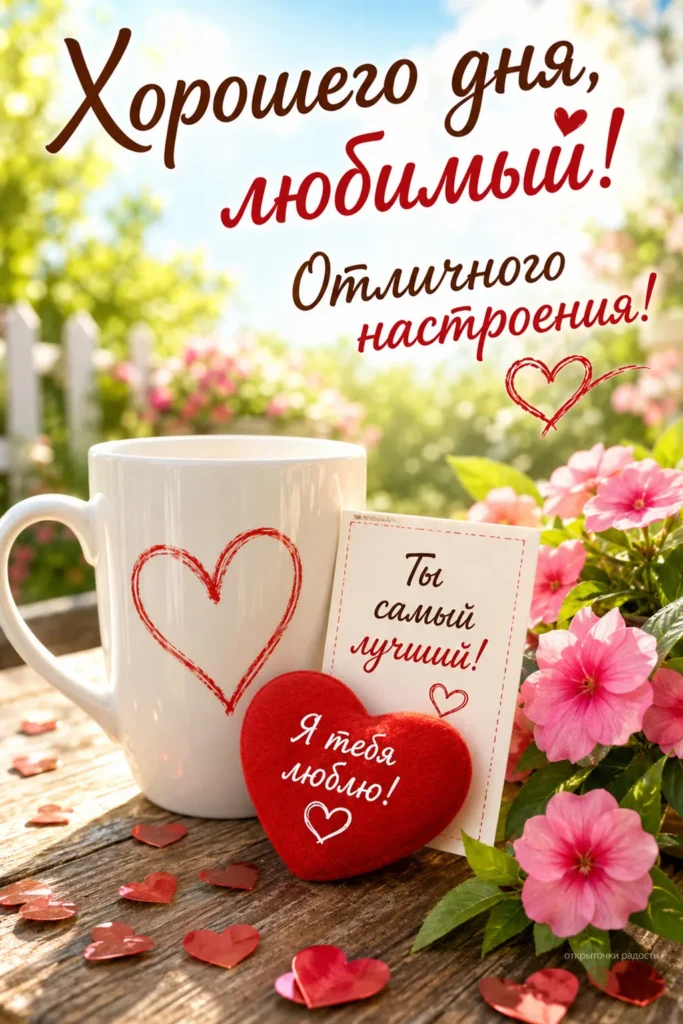 Открытка «Хорошего дня, любимый»