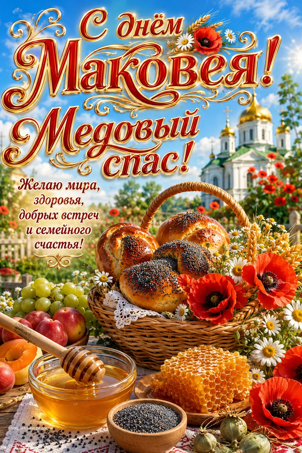 Открытка «С праздником Маковея»