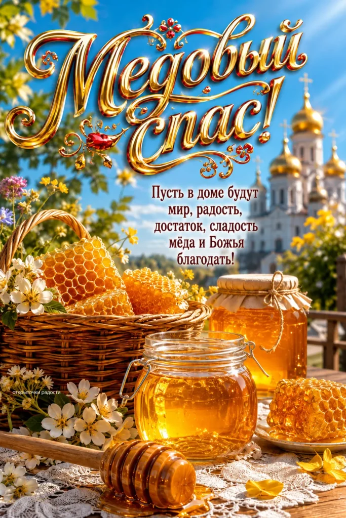 Открытка «С Медовым Спасом»