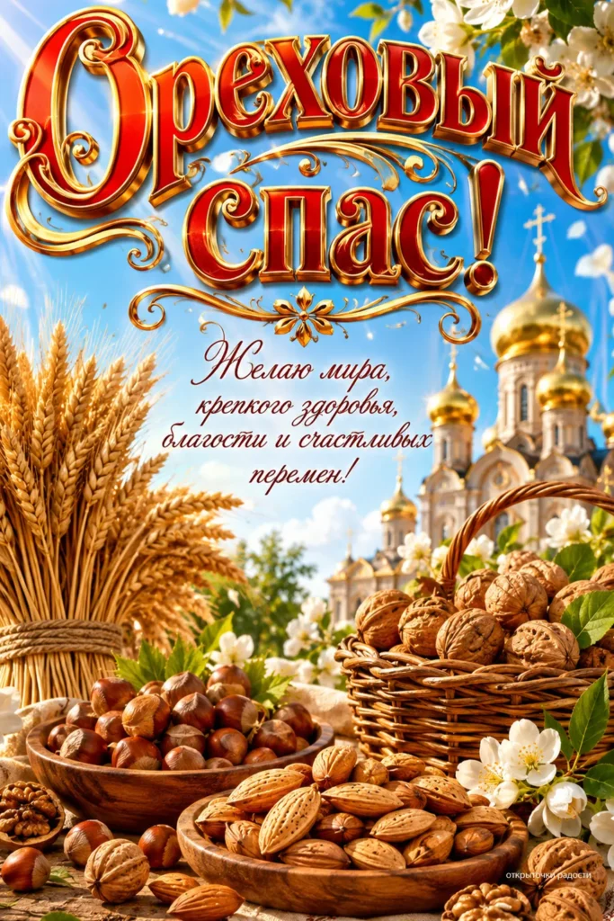 Открытка «С Ореховым Спасом»