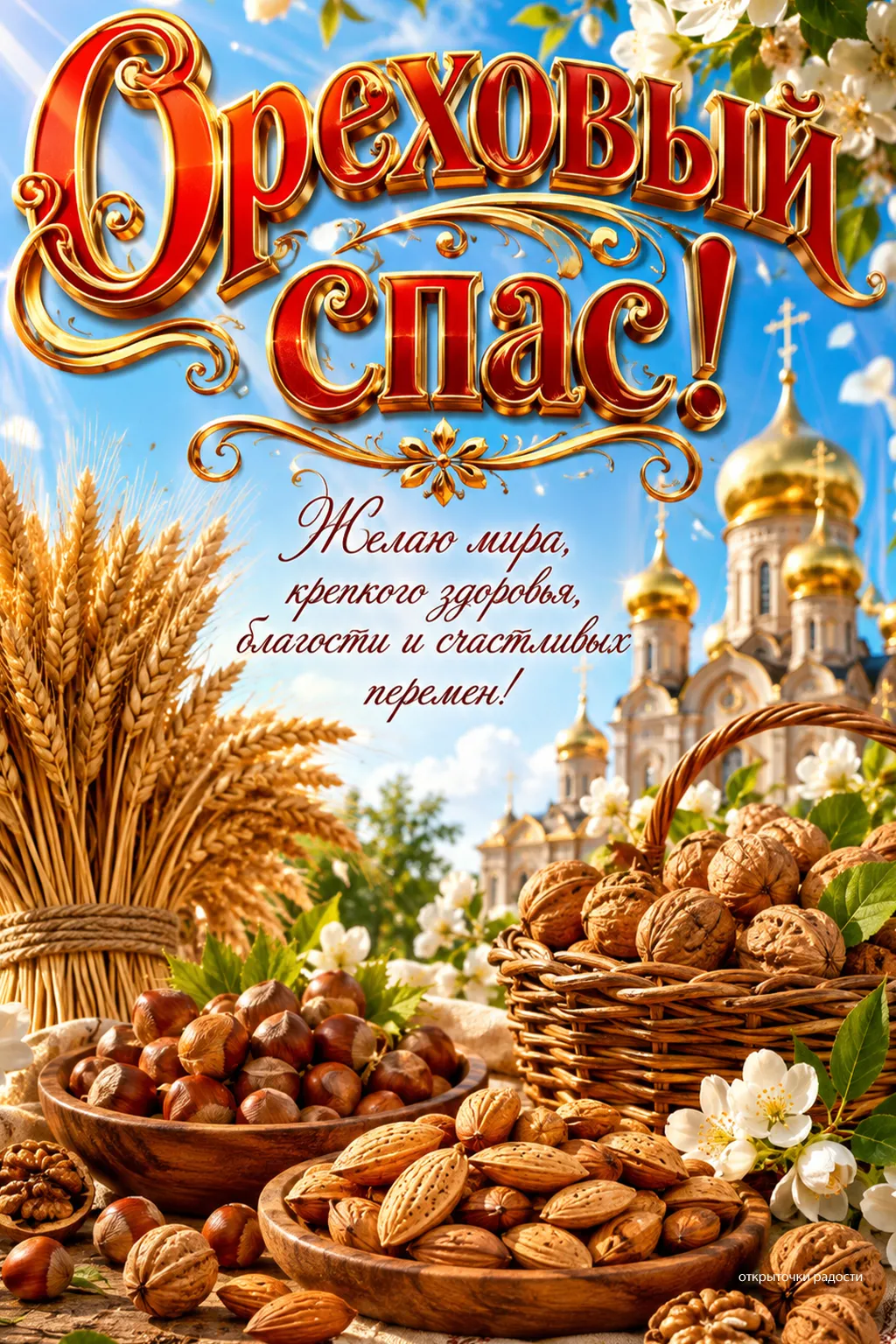 Открытка «С Ореховым Спасом»