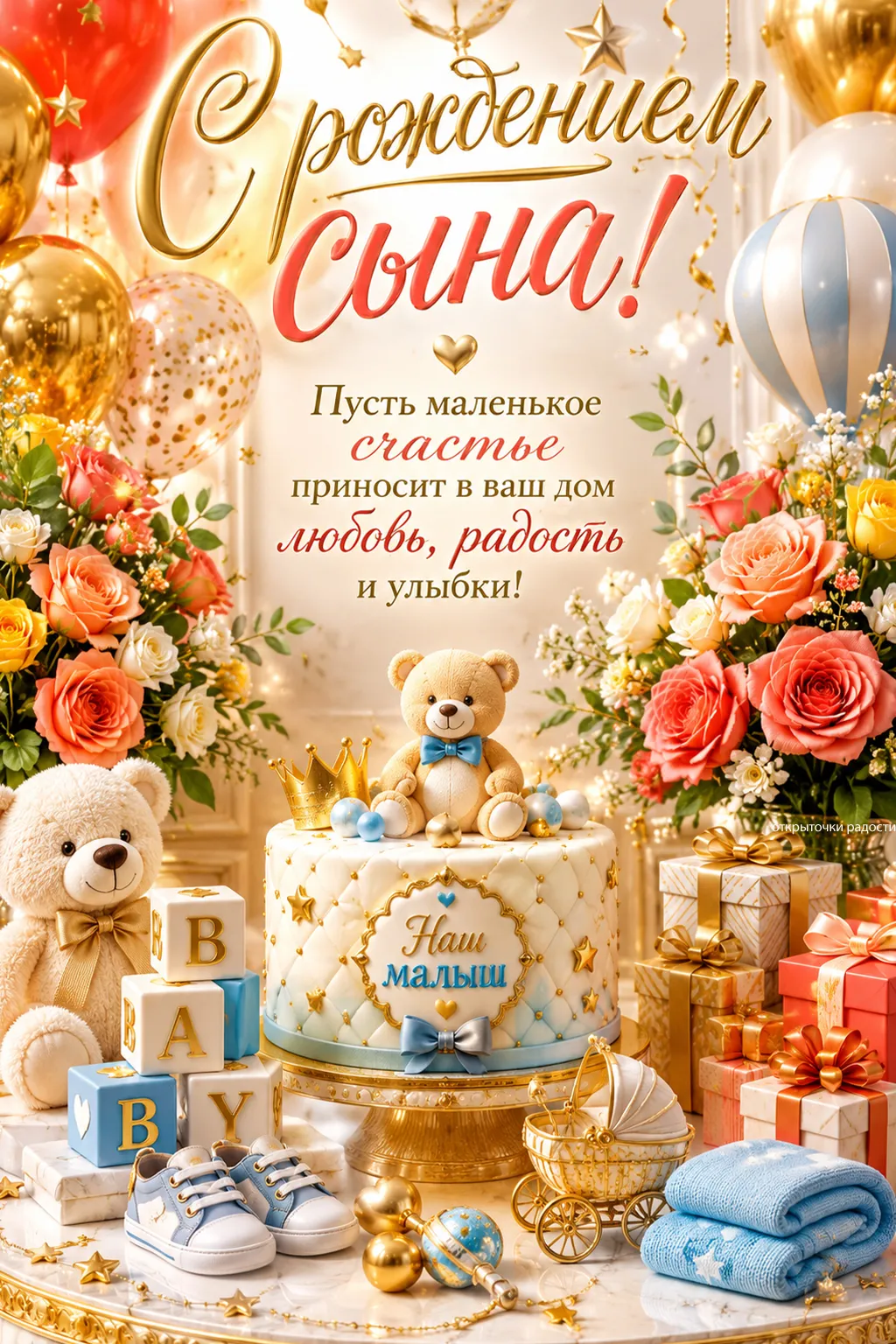 Открытка «С рождением малыша»