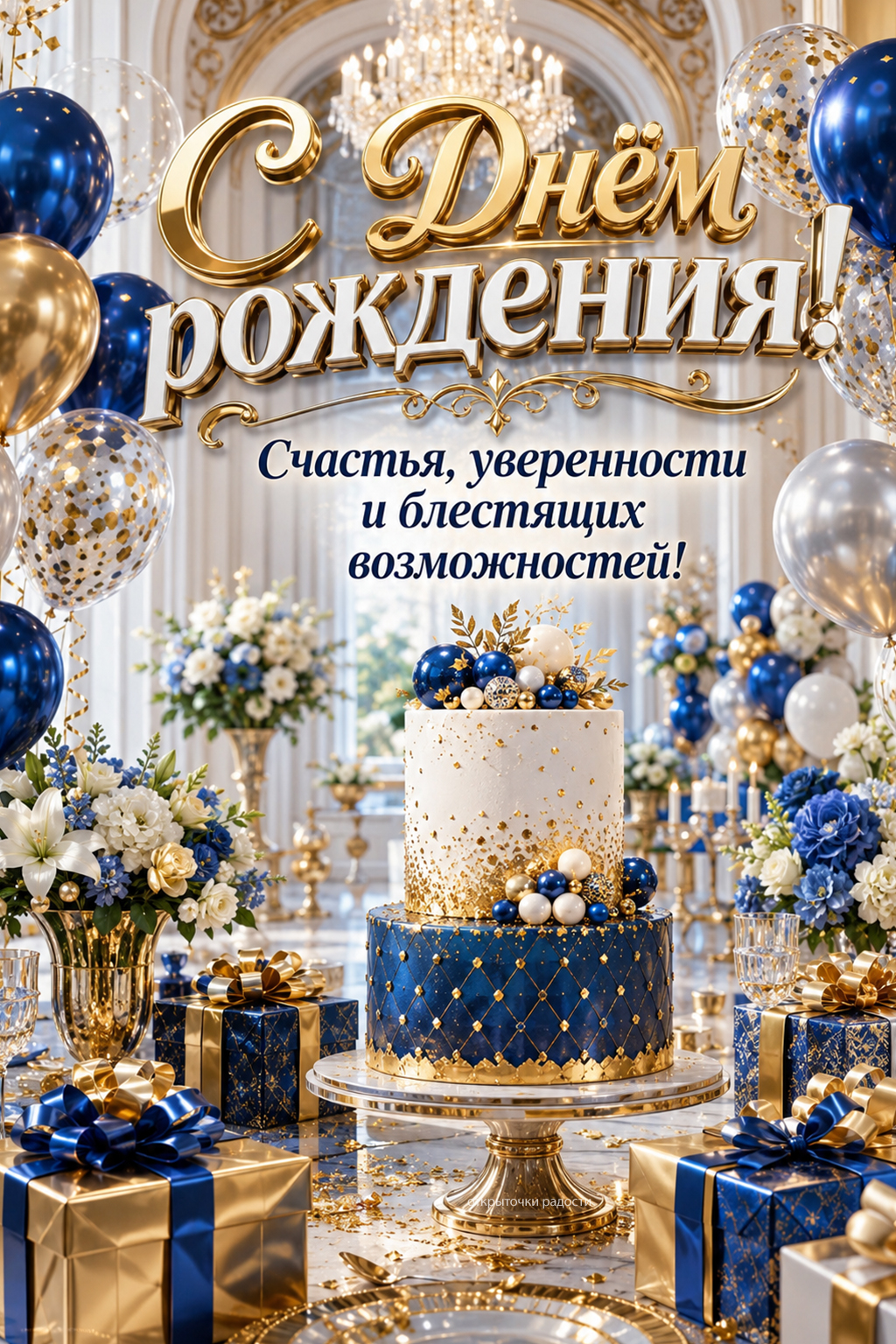 Открытка «Роскошное поздравление»