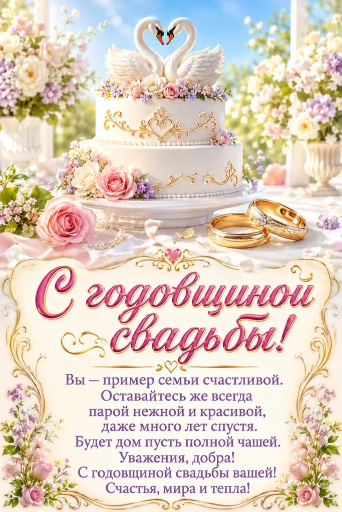 Открытка «С годовщиной свадьбы»