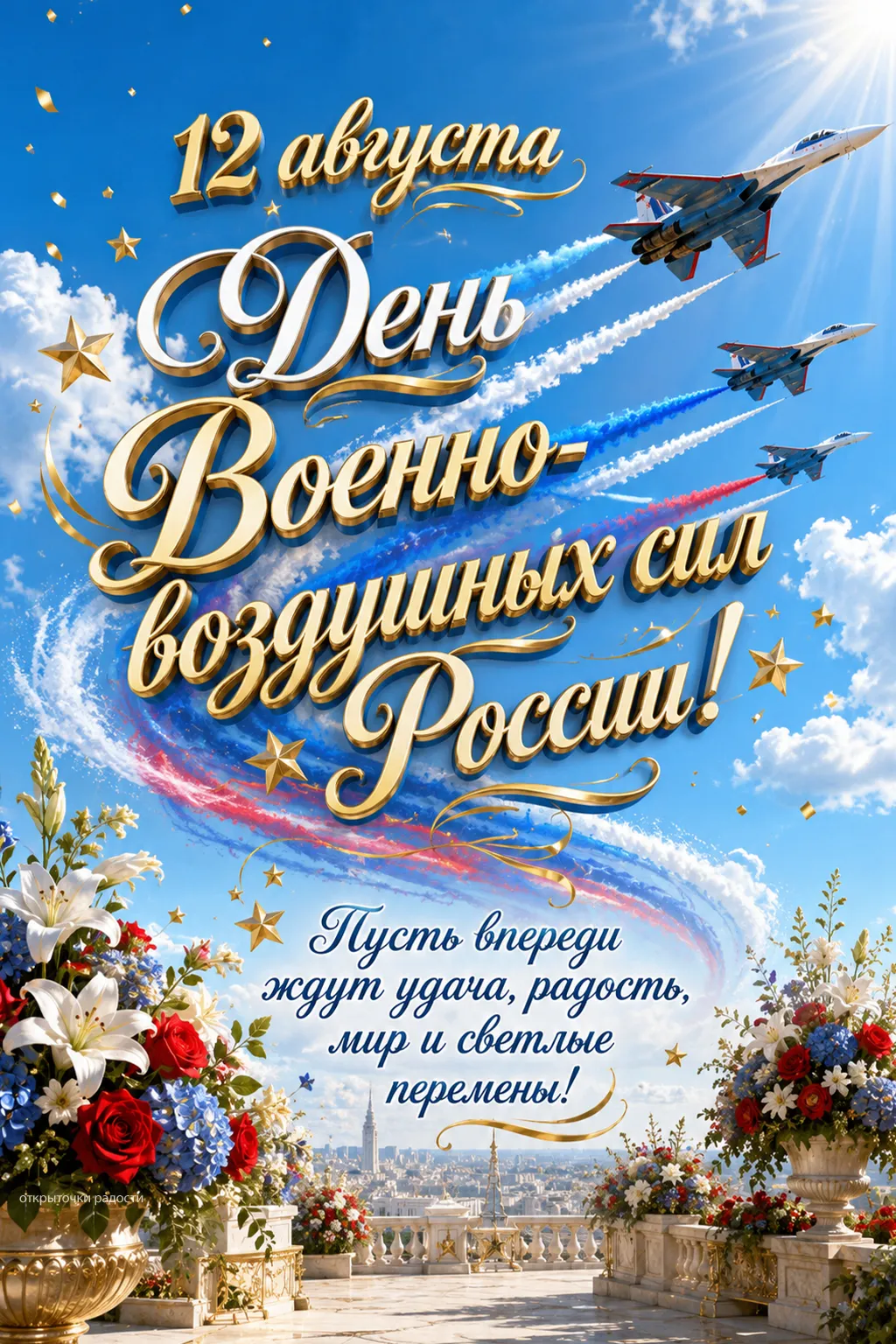 Открытка «Поздравление с Днём ВВС»