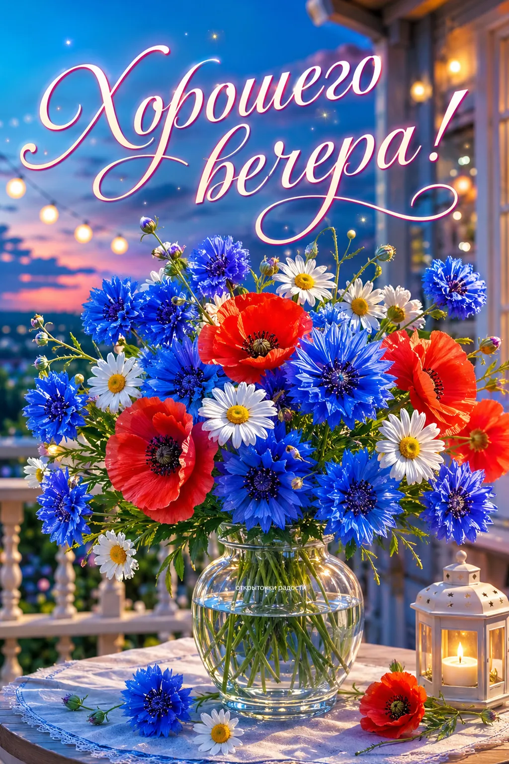 Открытка «Хорошего вечера»