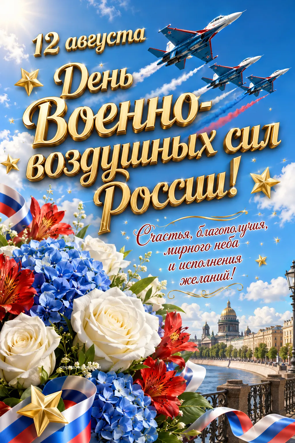 Открытка «С Днём ВВС России»