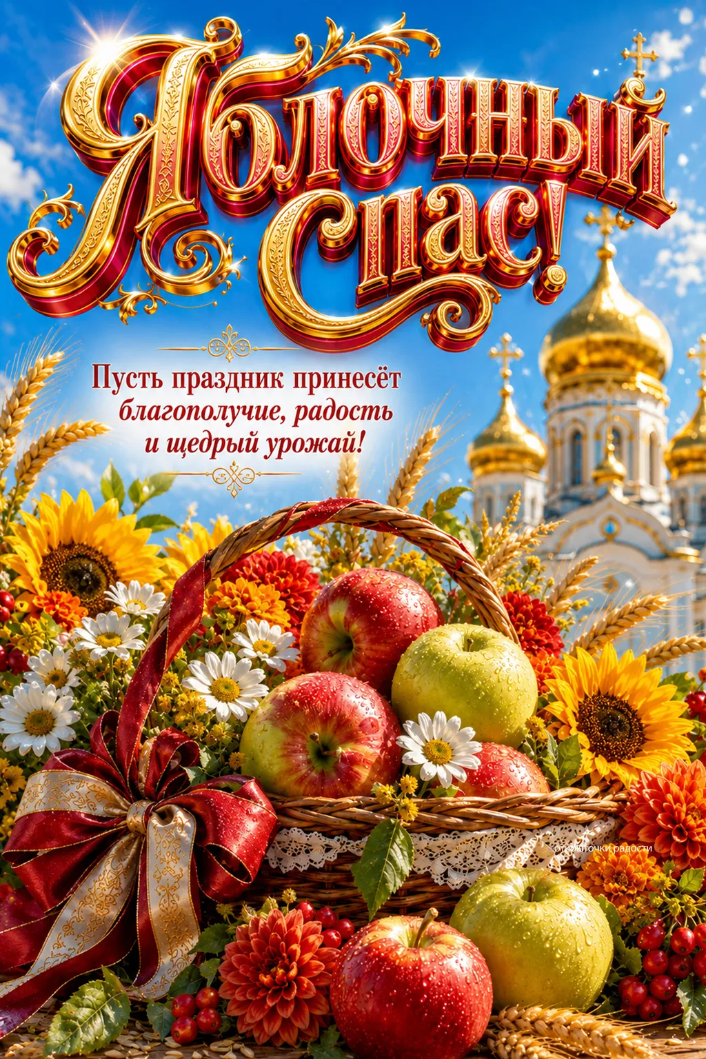 Открытка «Светлого Яблочного Спаса»