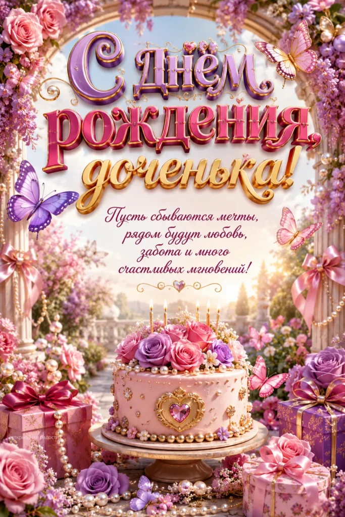 Открытки: Открытки для дочери, день рождения