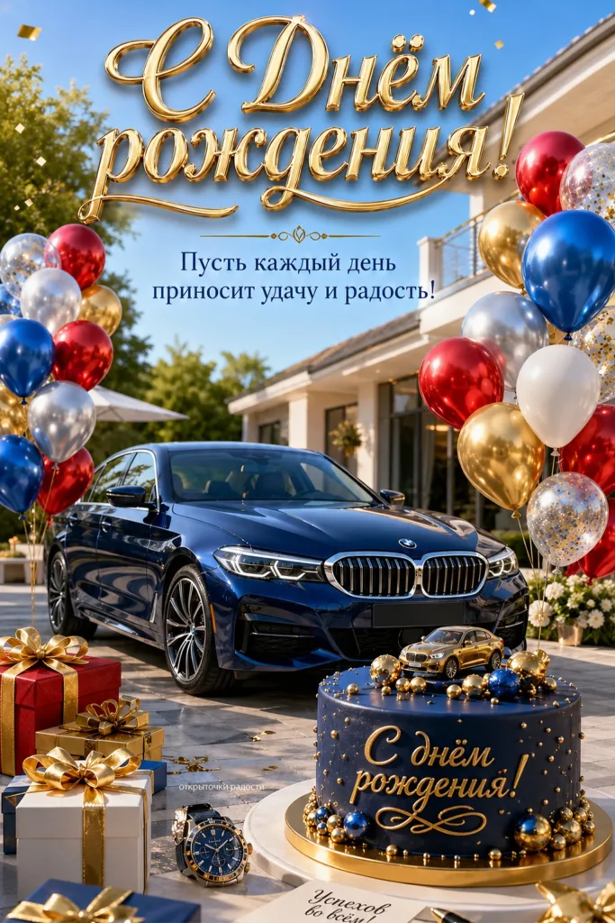 Открытка «Шикарного дня рождения»