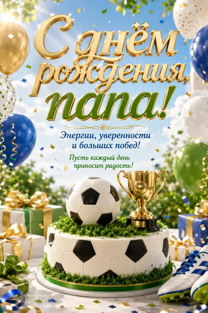 Открытка «С днём рождения, папа»