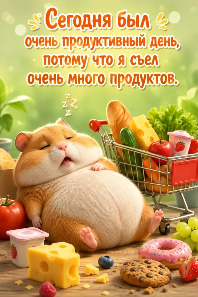 Открытка «Смешная открытка с хомяком»