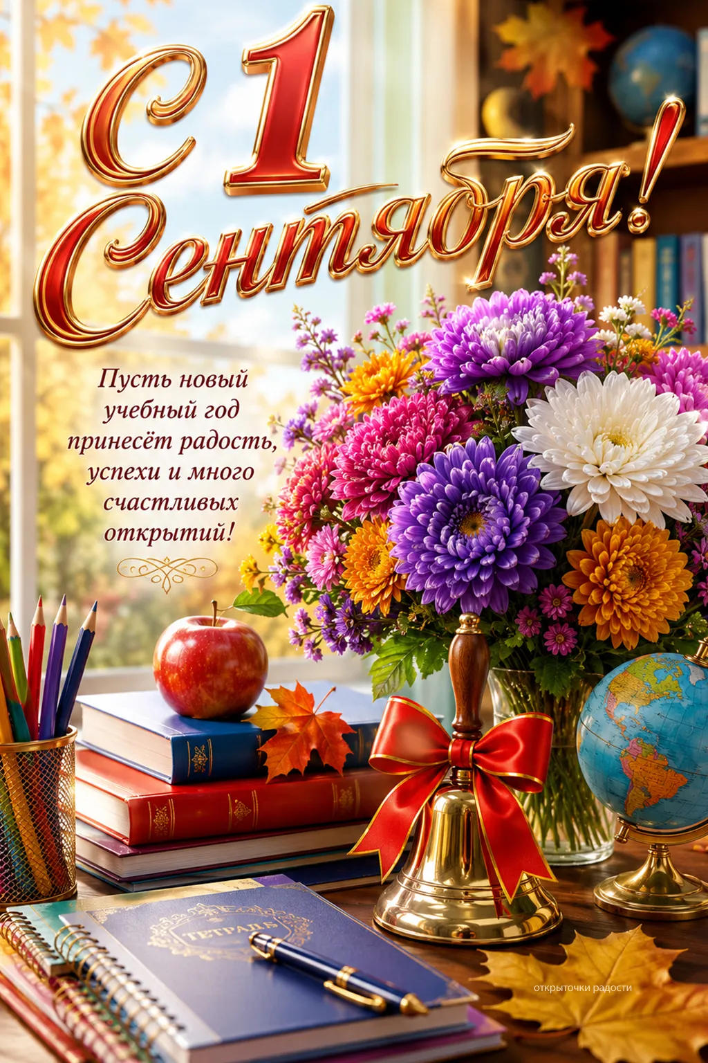 Открытка «С началом учебного года»
