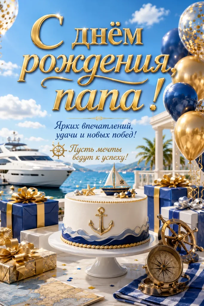 Открытка «Поздравление папе»