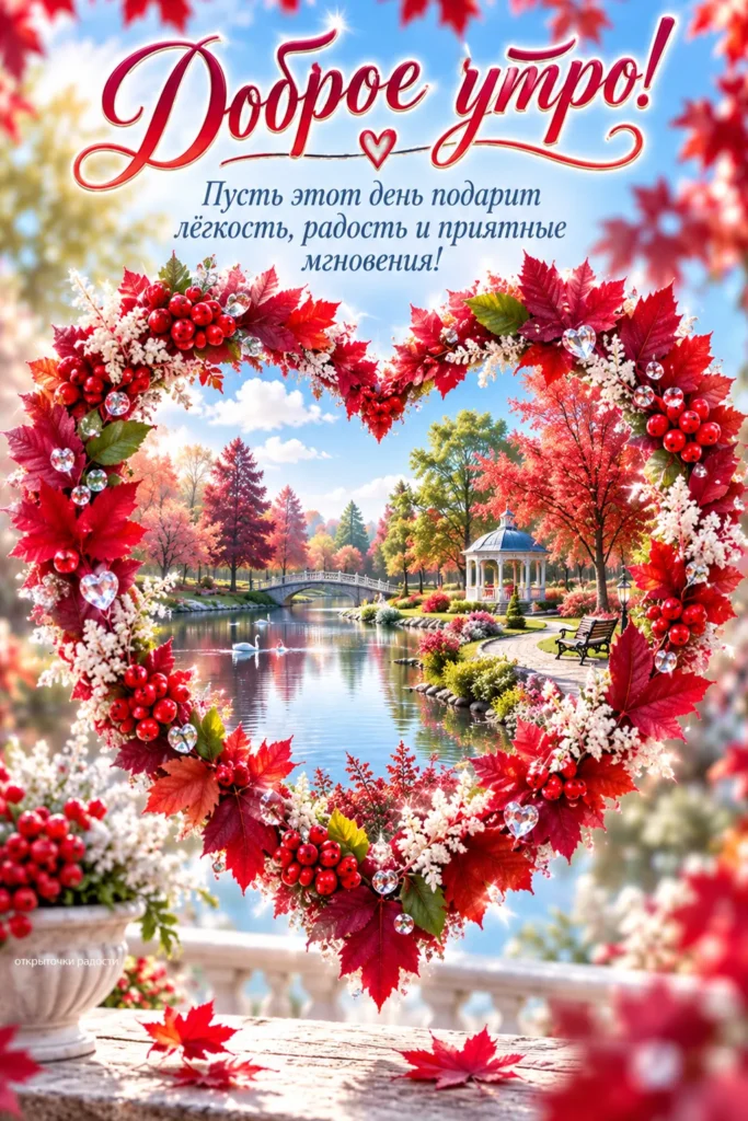 Открытка «Осеннее утро с любовью»