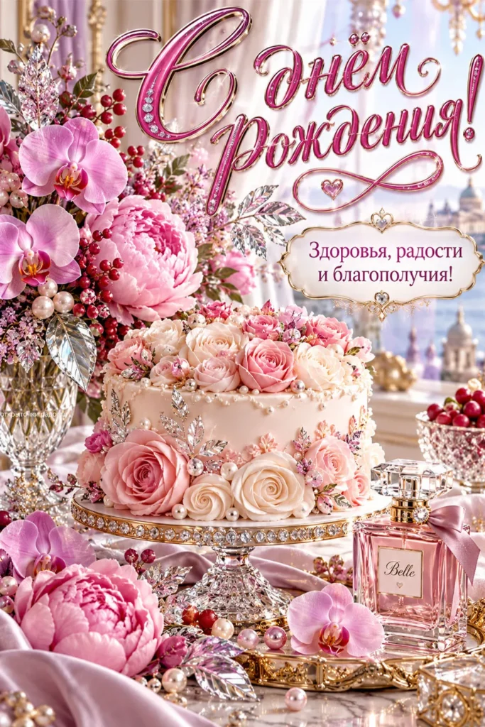 Открытка «Нежное поздравление женщине»