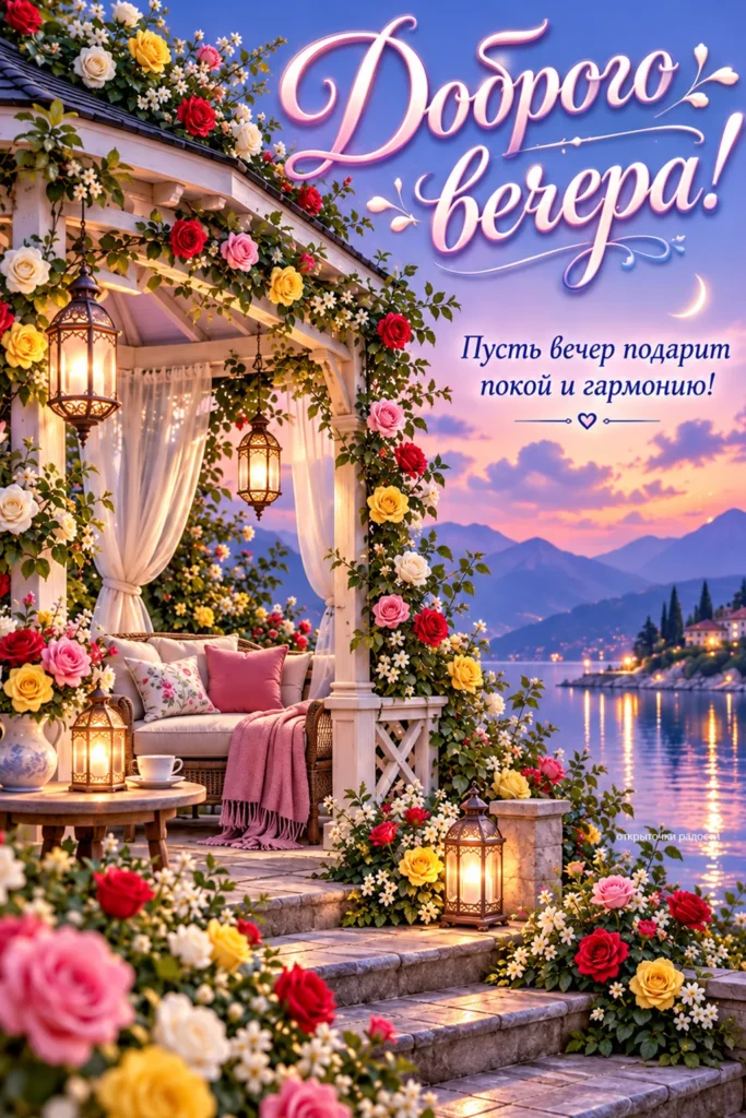 Открытки: Пожелания доброго вечера