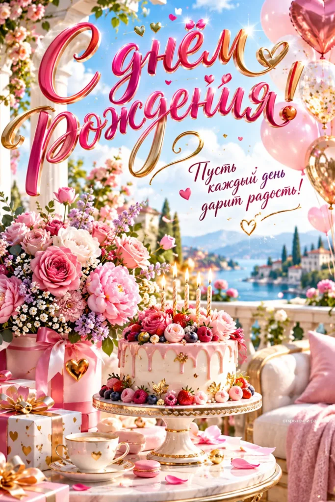 Открытка «Нежное поздравление девушке»