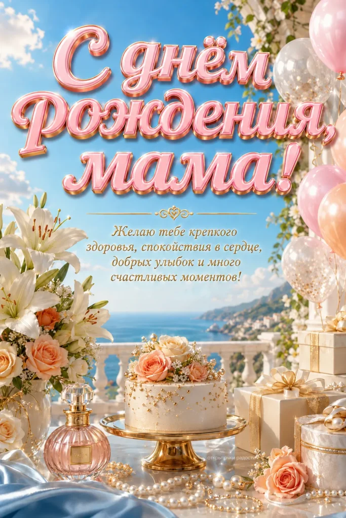 Открытка «Мамочке в день рождения»