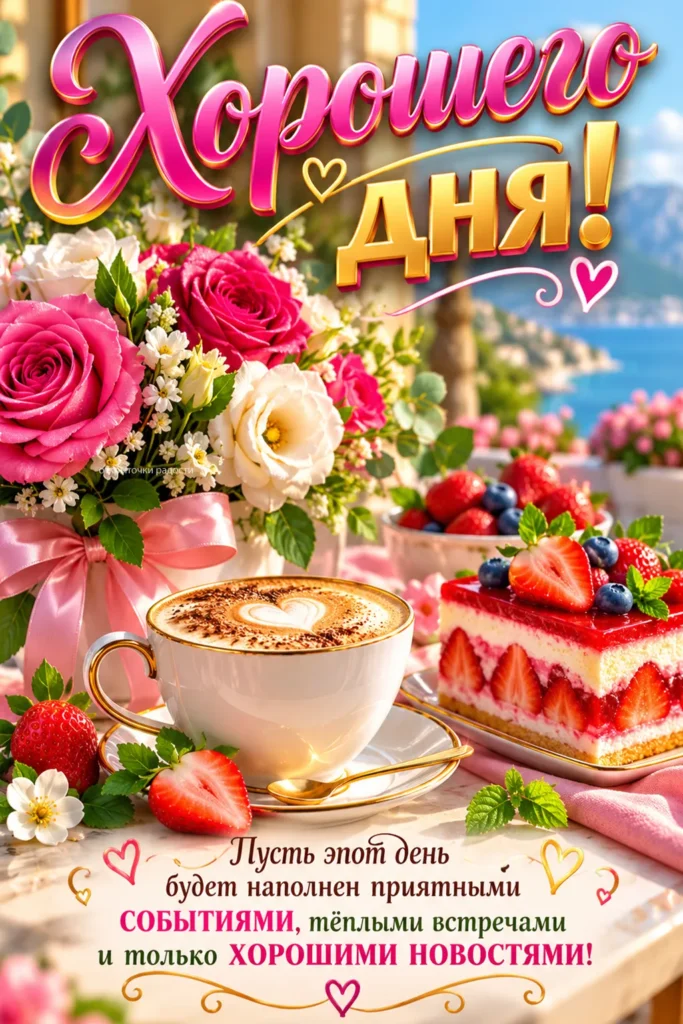 Открытка «Сладкого и чудесного дня»
