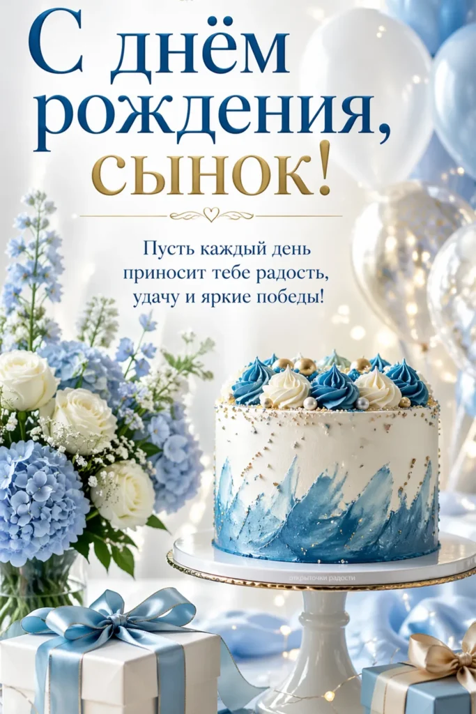 Открытки: Открытки для сына, день рождения