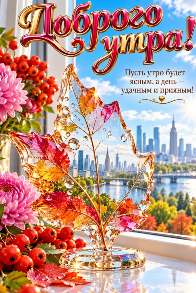 Открытка «Хрустальный лист»