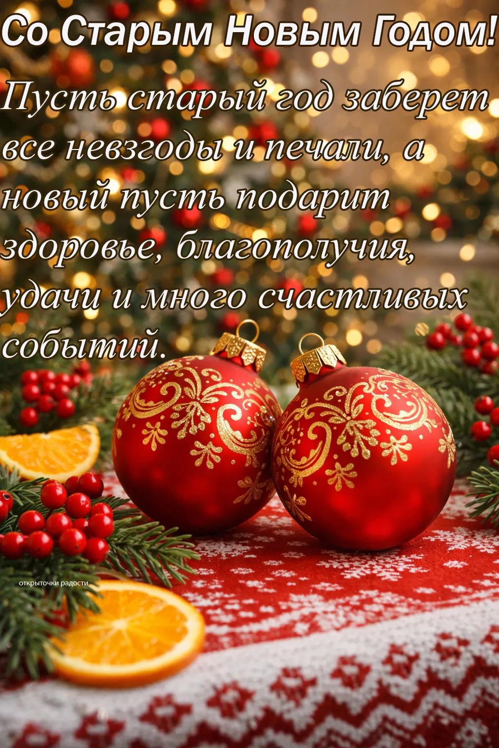 Открытка «Два шарика на счастье»