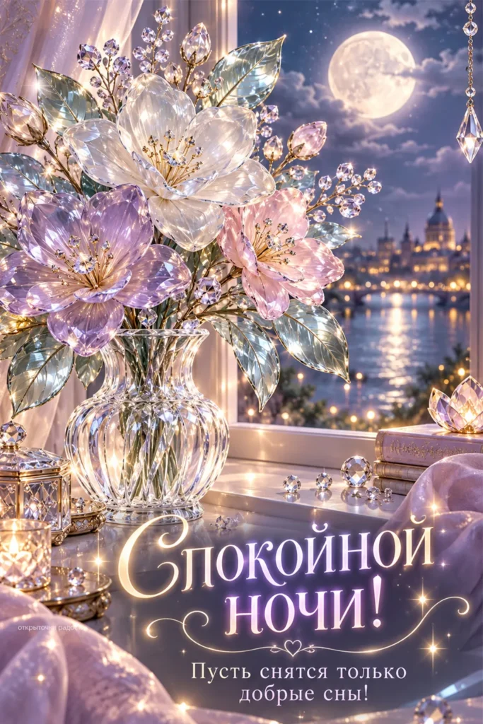 Открытка «Лунной спокойной ночи»