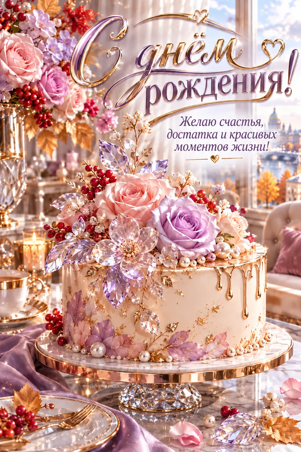 Открытка «Роскошный день рождения»