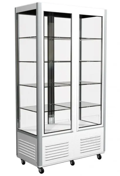 Шкаф холодильный D4 VM 800-1 (R800C) (цвет по схеме, 2 дв,стекл полки)