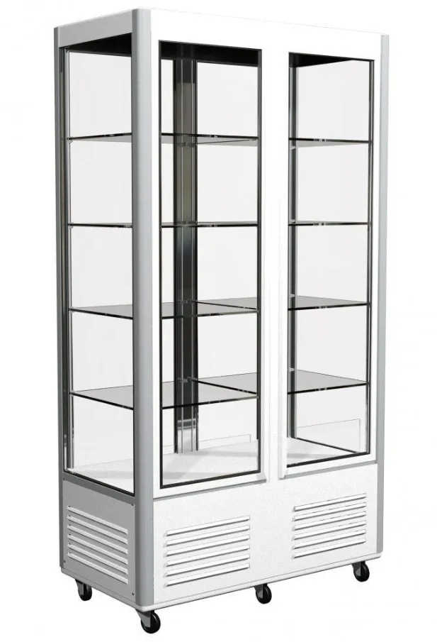 Шкаф холодильный D4 VM 800-1 (R800C) (цвет по схеме, 2 дв,стекл полки)