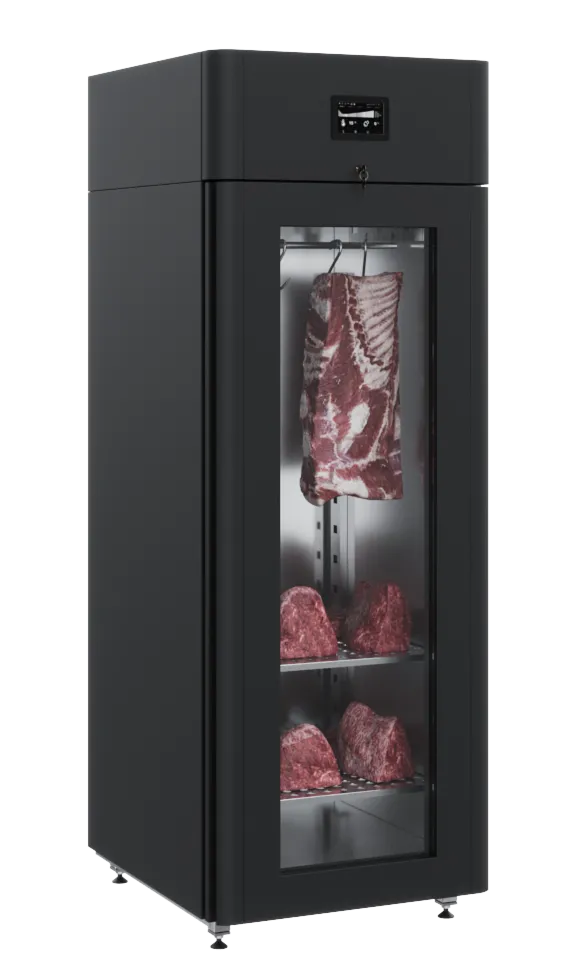 Шкаф холодильный CS107-Meat (R290) black Тип1 (дверь стекло)