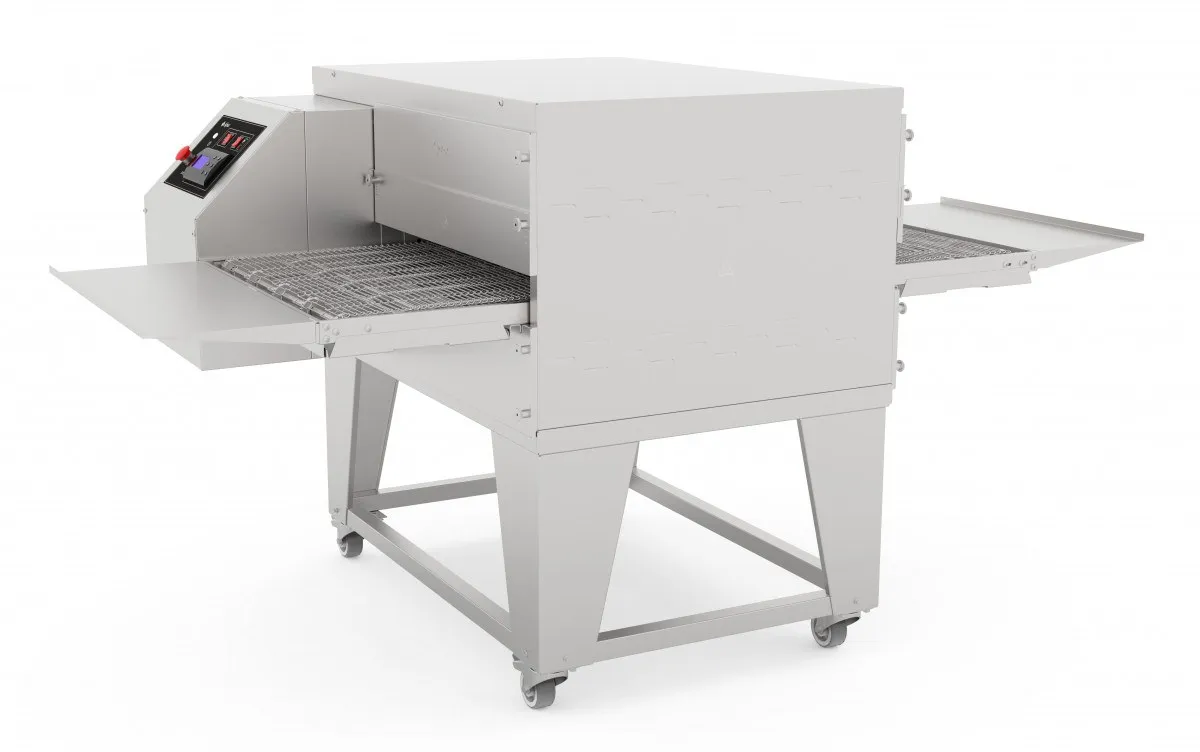 Печь электрическая для пиццы ПЭК-600, конвейерная, 1 камера 770x693,5x88 мм, +70…+315 С, размеры конвейера 1465х652 мм, 2131x1194x1143 мм, 19,073 кВт, 400В, подставка