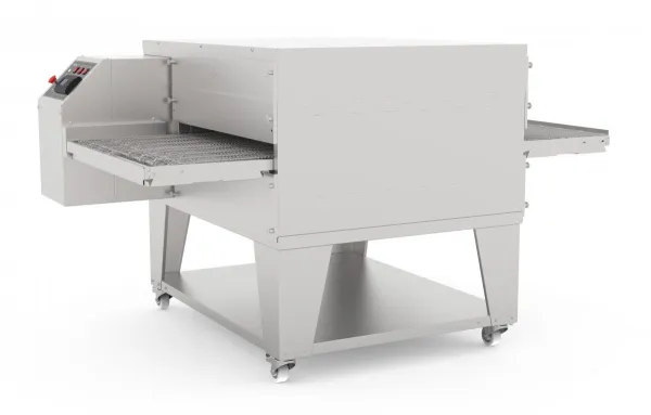 Печь электрическая для пиццы ПЭК-800/2, конвейерная, 1 камера 1014x853x75 мм, +70…+315 С, 2 конвейера 1787х402 мм, 1927х1374х1160 мм, 27,5 кВт, 400В, подставка