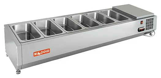 Настольная охлаждаемая витрина для ингредиентов HICOLD VRTO 1390 1/4