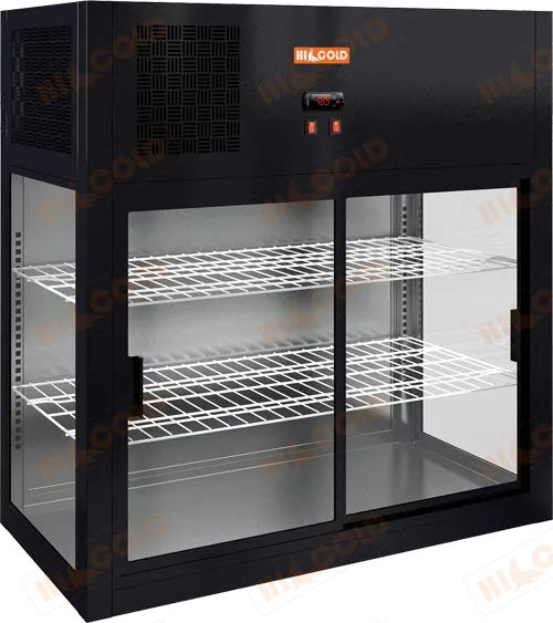 Настольная пристенная холодильная витрина HICOLD VRH 990 Black