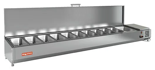 Настольная охлаждаемая витрина для ингредиентов HICOLD VRTU 2360 1/3
