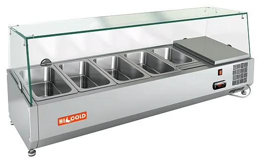 Настольная холодильная витрина для ингредиентов HICOLD VRX 1200 1/3