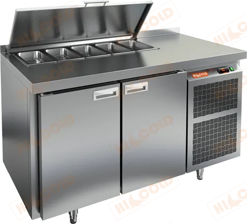 SL1-11SN (1/3) стол для салатов охл.(+2+10), 2 двери, 1390х600х850мм, HICOLD RUS