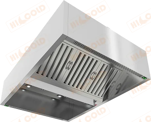 ЗКВОО-10,512 зонт вытяжной коробчатый остров. (1050х1200х400) с ж/у фильтрами, с отв., без подсвет., HICOLD RUS