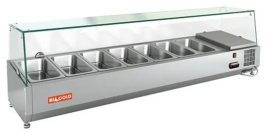 Настольная холодильная витрина для ингредиентов HICOLD VRX 1600 1/3