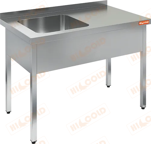 НСО1М-12/6БЛ стол-моечная ванна, 1секц. (500х400х250) слева, HICOLD RUS