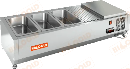 Настольная охлаждаемая витрина для ингредиентов HICOLD VRTO 1000 1/4