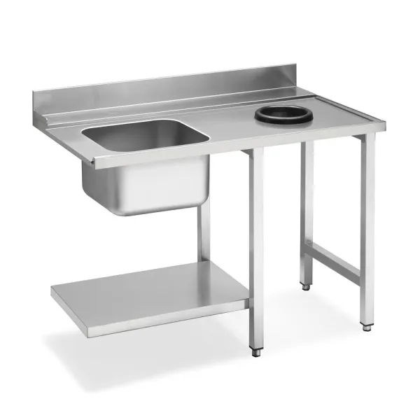 SMEG WT51200SHR Стол с мойкой и отверстием для слива справа