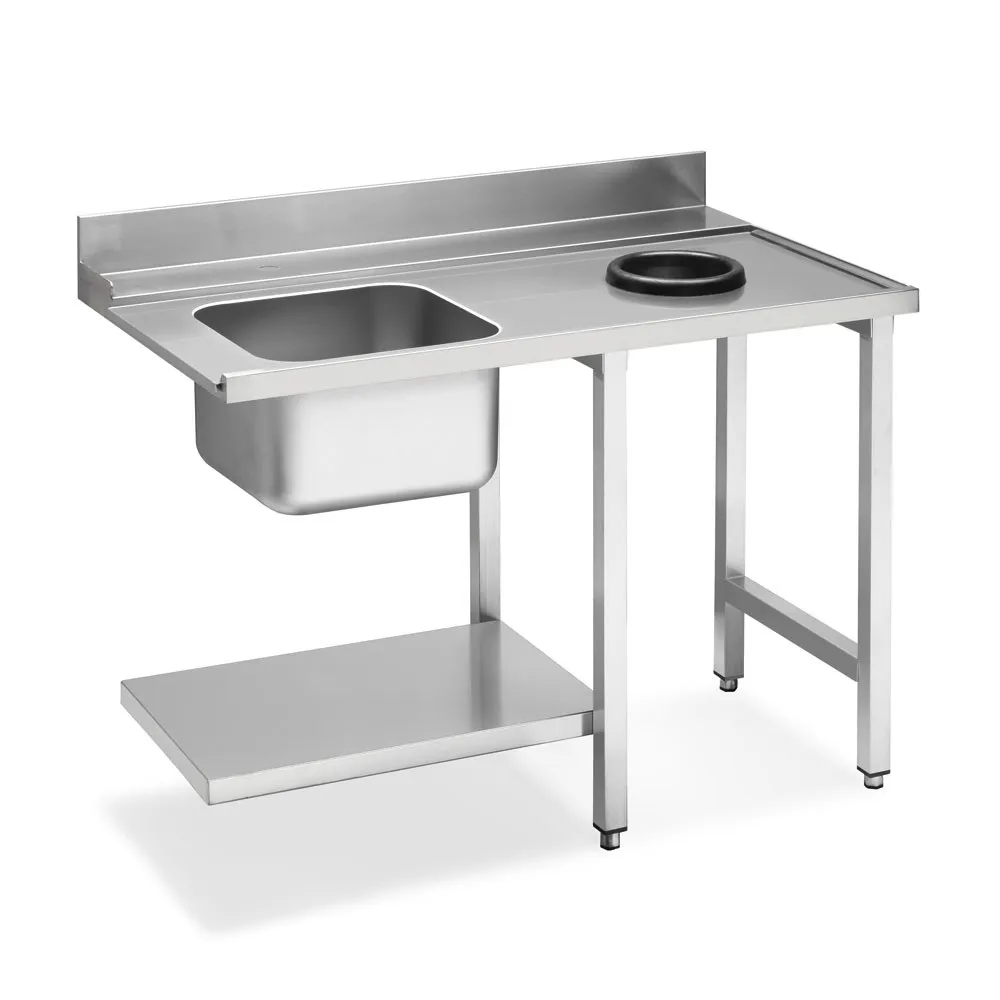 SMEG WT51200SHR Стол с мойкой и отверстием для слива справа