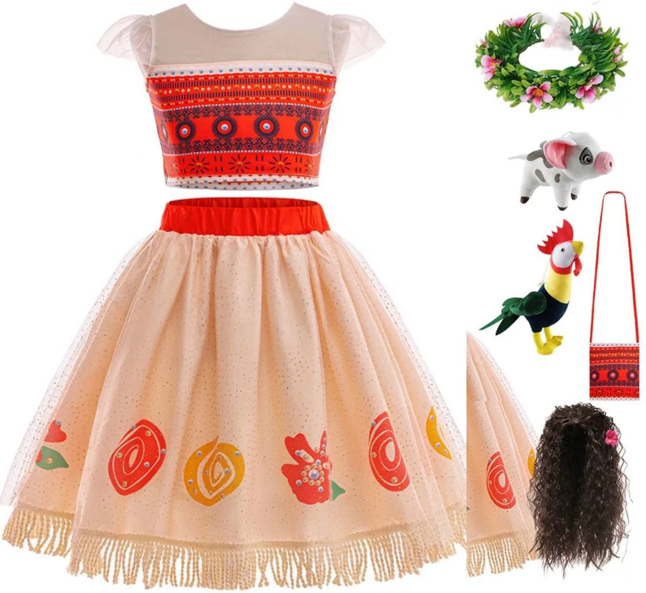 Moana costume for girl, size 130